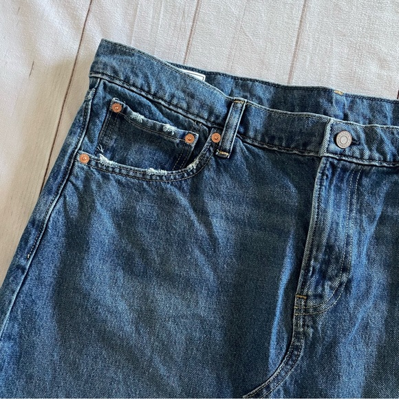 GAP Denim Maxi Skirt Women’s 18 Blue Long Front Slit High Rise Cottagecore Boho - Picture 7 of 16